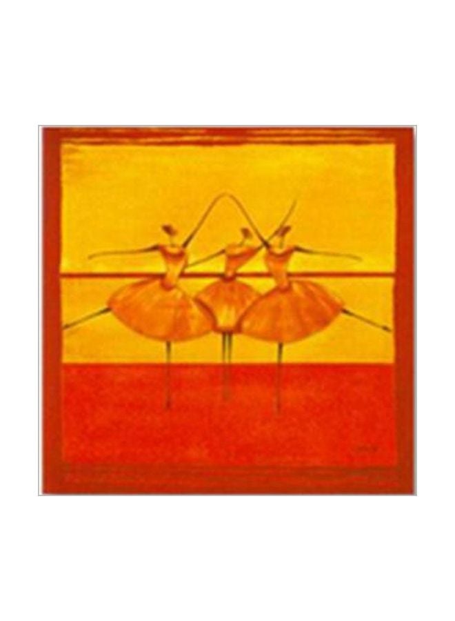 PHOTOBLOCK Decorative Wall Poster With Frame Red/Yellow 20x20cm