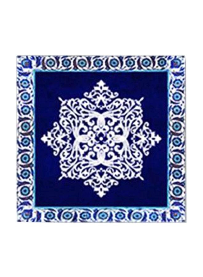 Decorative Wall Painting With Frame Blue/White 30x30cm