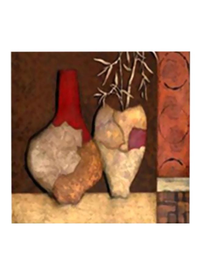 فوتو بلوك بوستر جداري للتزيين مع إطار بني/ بيج/ أحمر 20x20سم