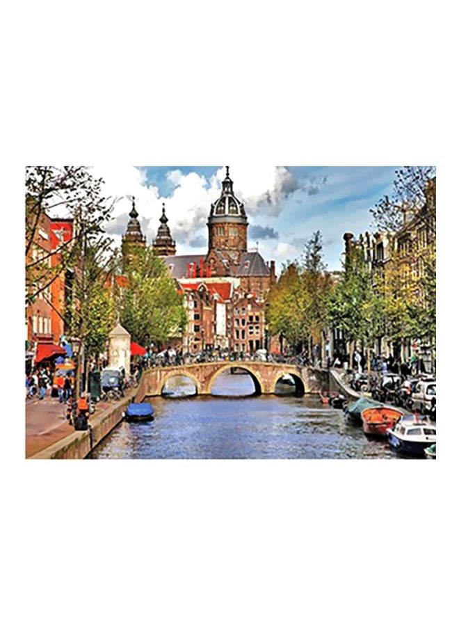 Decorative Wall Painting Red/Blue/Green 18x24cm