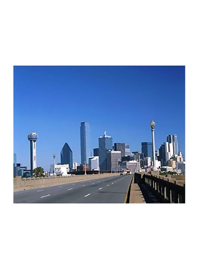 PHOTOBLOCK Decorative Wall Poster Blue/Grey/White 24x34cm