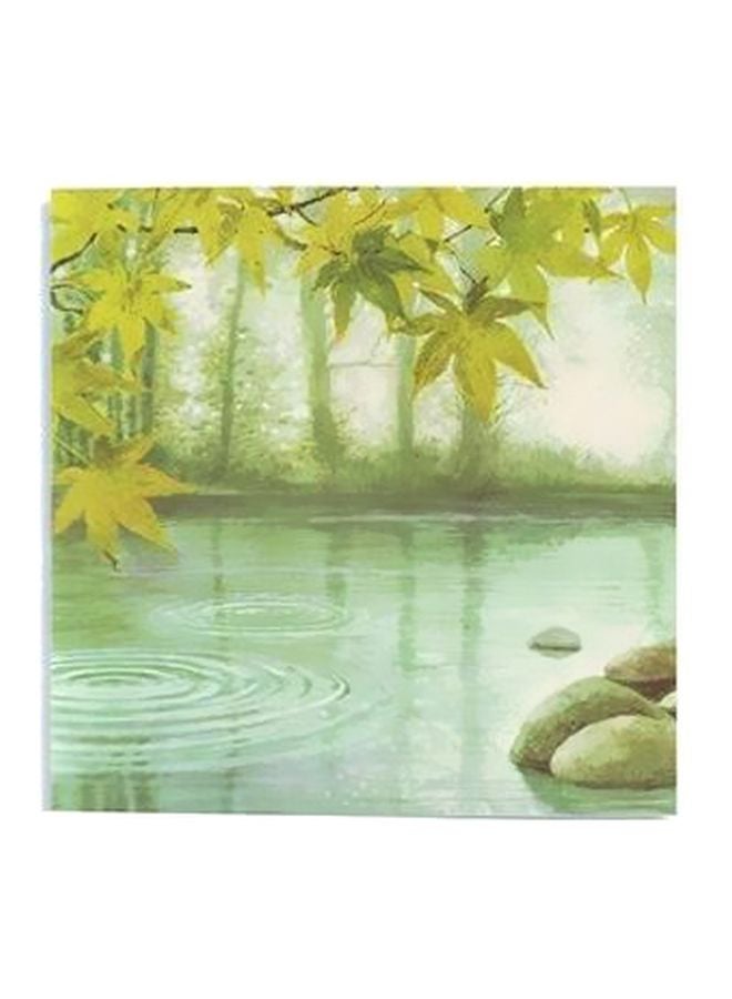 PHOTOBLOCK Decorative Wall Poster Green/Yellow 24x18cm