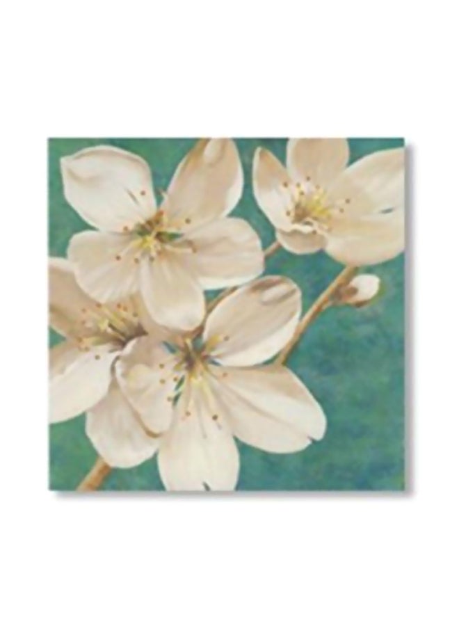 بوستر جداري للتزيين مع إطار أخضر / بيج 15x15سم