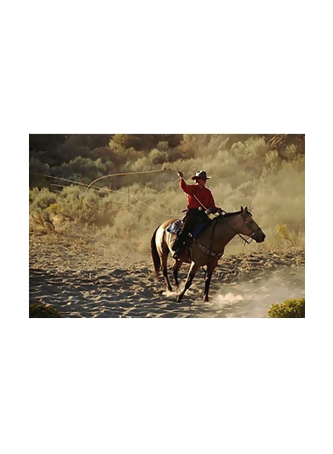 بوستر حائط للتزيين أخضر/بني/ أحمر 18x24سم