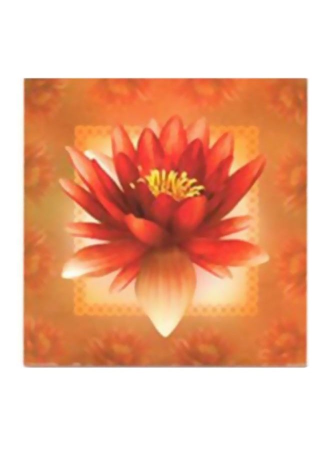 Decorative Wall Poster With Frame Red/Brown 30x30cm