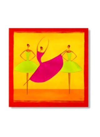Decorative Wall Poster With Frame Yellow/Pink/Green 24x24cm - v1565952016/N29107239A_1