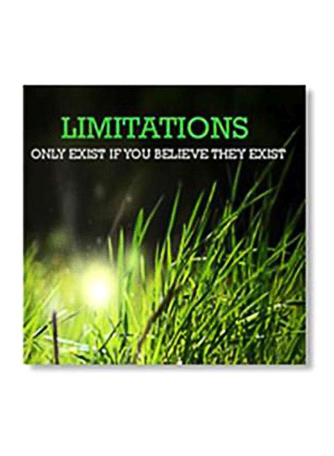 Decorative Wall Painting With Frame Black/Green/Gold 20x20cm