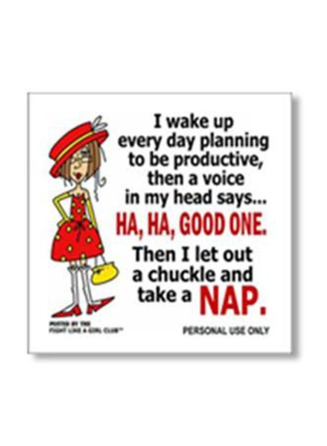 بوستر جداري للتزيين مع إطار أبيض/أحمر/أسود 30x30سم