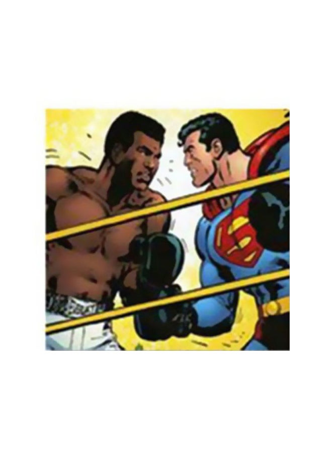 PHOTOBLOCK DC Superman Printed Decorative Wall Poster With Frame Red/Blue/Yellow 20x20cm 