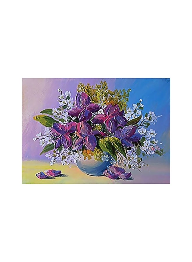 بوستر حائط للتزيين أخضر/ أبيض/ أرجواني 24x34سم