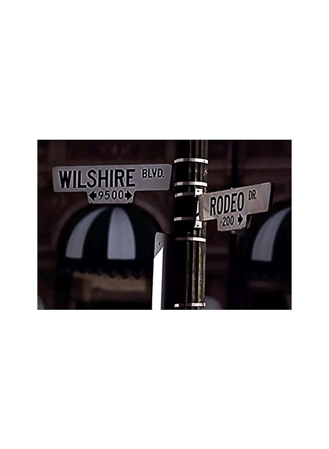 بوستر حائط للتزيين أسود/ أبيض/ بني 18x24سم