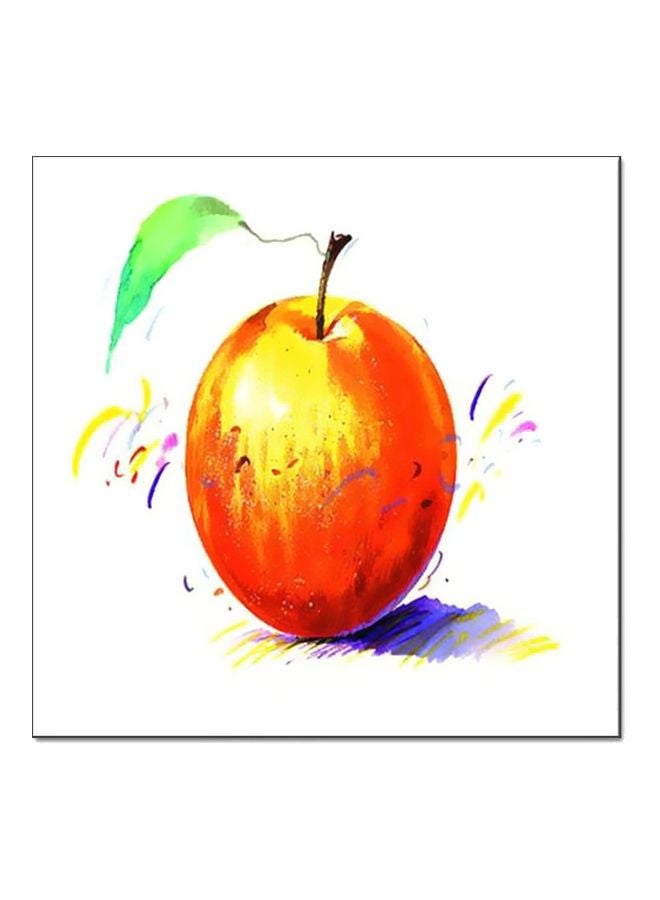 Decorative Wall Painting With Frame Red/Yellow/Green 34x34cm