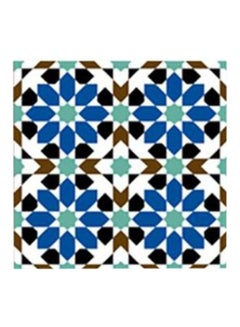 Decorative Wall Art With Frame Blue/Black/Brown 30x30cm