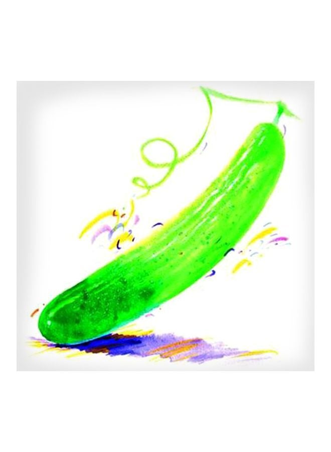 Decorative Wall Painting With Frame Green/Blue/White 15x15cm