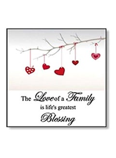 Decorative Wall Painting With Frame White/Red/Black 15x15cm