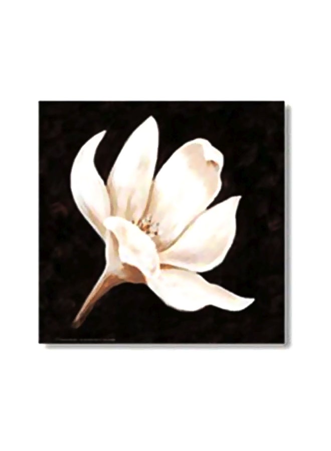 Decorative Wall Painting With Frame Black/White/Brown 30x30cm