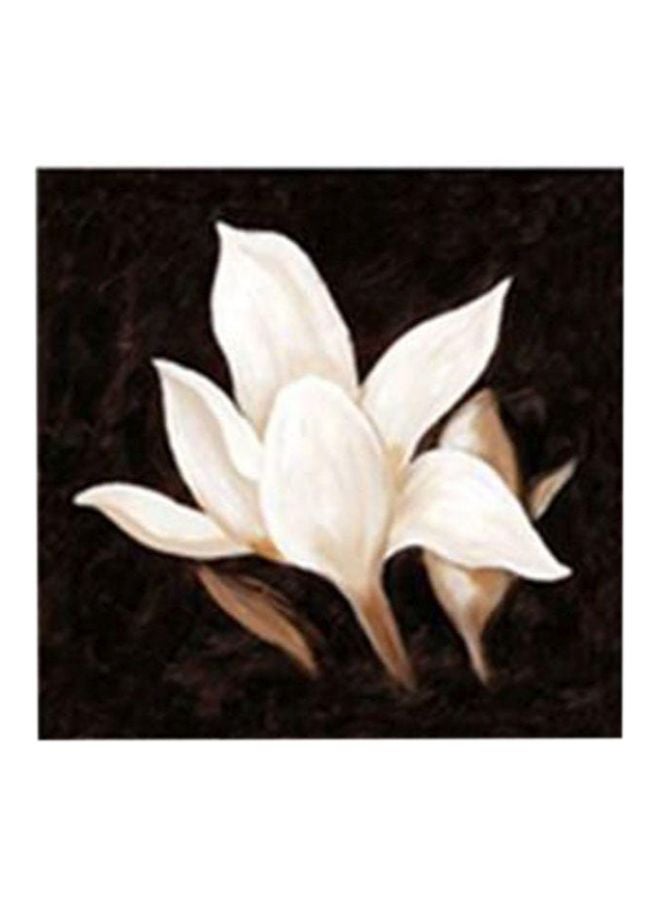 Decorative Wall Painting With Frame Brown/White 15x15cm