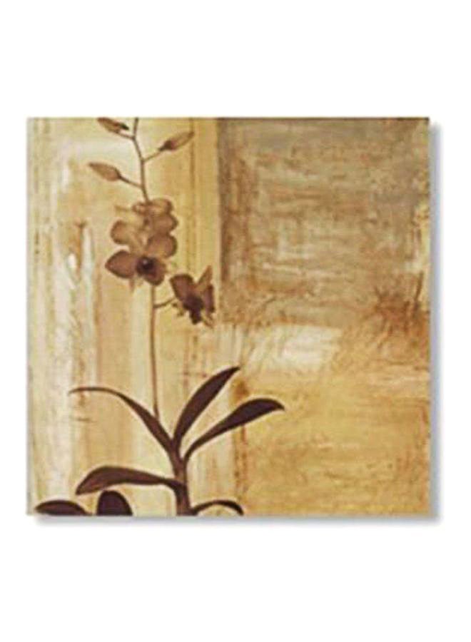 Decorative Wall Painting With Frame Beige/Brown 24x24cm