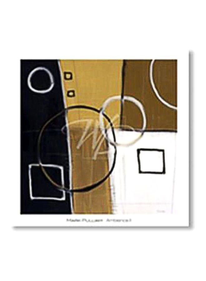 لوحة جدارية لتزيين الحائط مع إطار بيج/بني/أسود 15x15سم