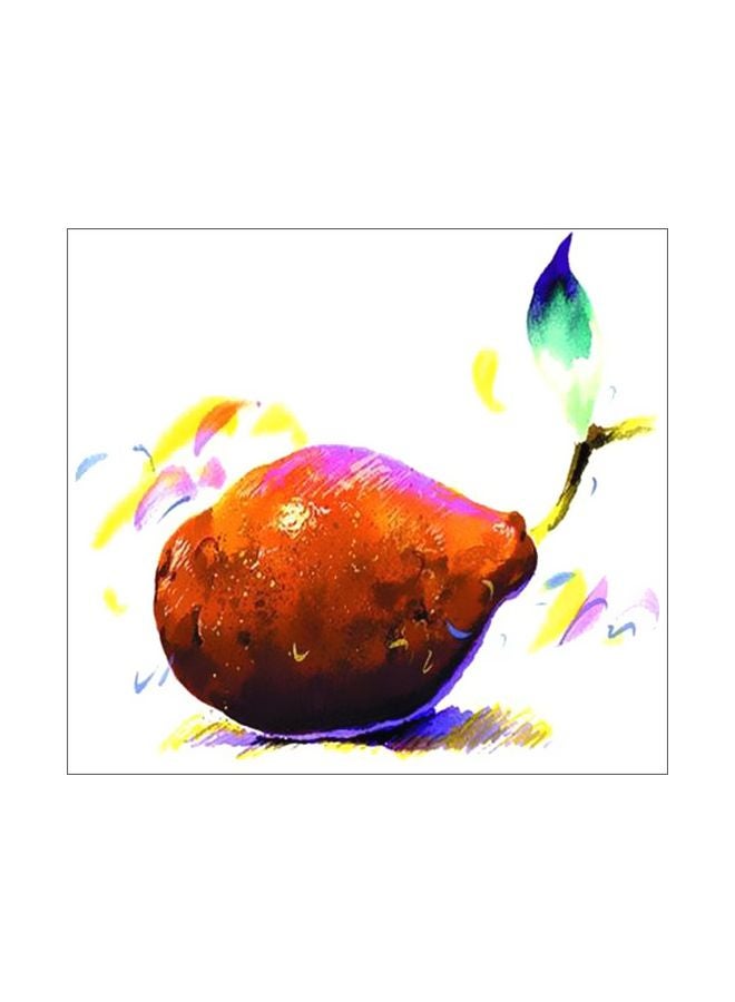 فوتو بلوك لوحة جدارية لتزيين الحائط مع إطار أبيض/ بني/ أرجواني 30x30سم