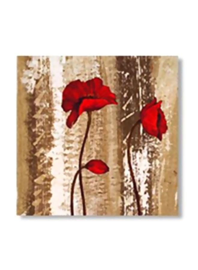 PHOTOBLOCK Decorative Wall Painting With Frame Brown/Red/White 34x34cm 