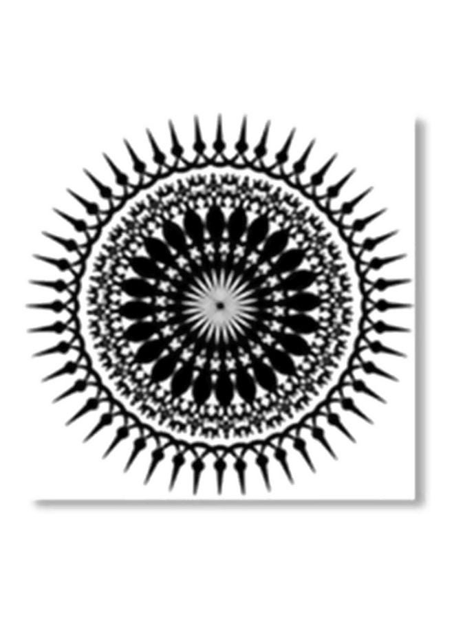 Decorative Wall Painting With Frame Black/White 15x15cm