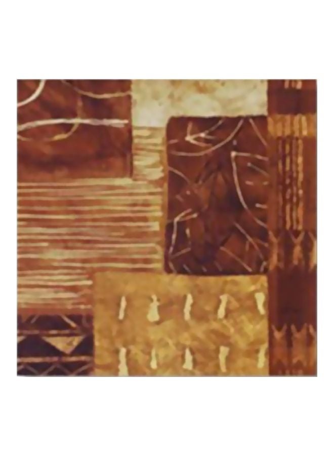 قاعدة أكواب بتصميم مطبوع بني/بيج 34x34سم