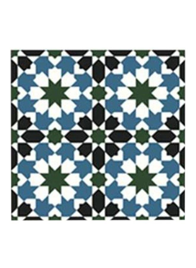 ستيكر فني لتزيين الحائط مع إطار أصفر / أزرق / أخضر 15x15سم