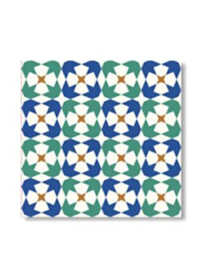 Decorative Wall Art With Frame Blue/Green/Brown 15x15cm