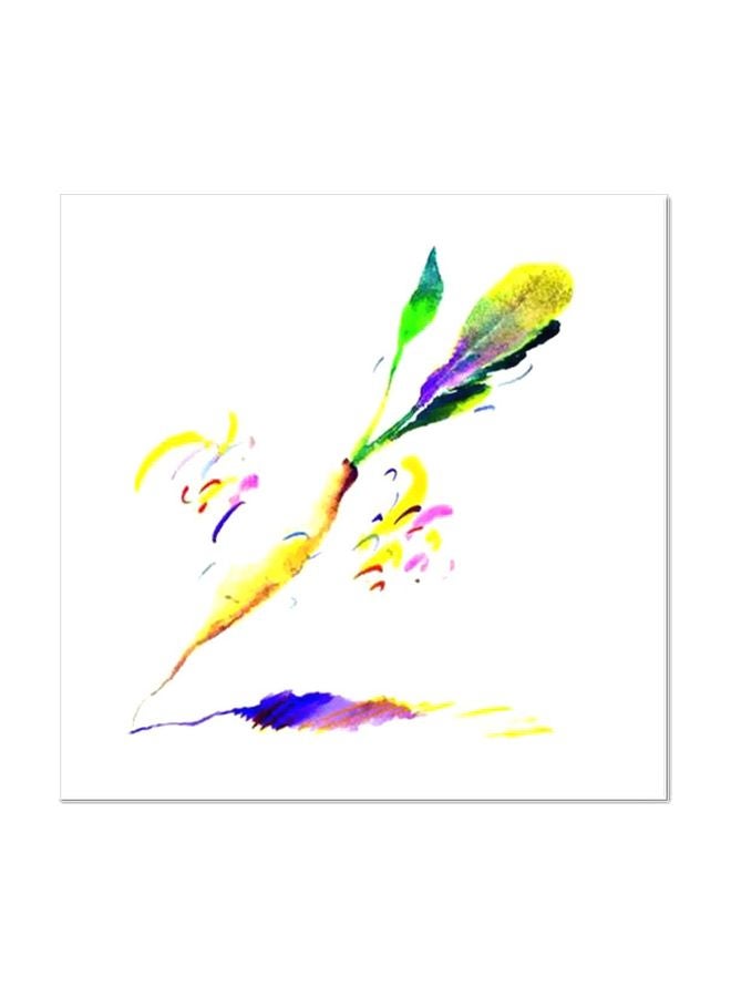 فوتو بلوك لوحة جدارية لتزيين الحائط مع إطار أصفر/أحضر/بنفسجي 15x15سم