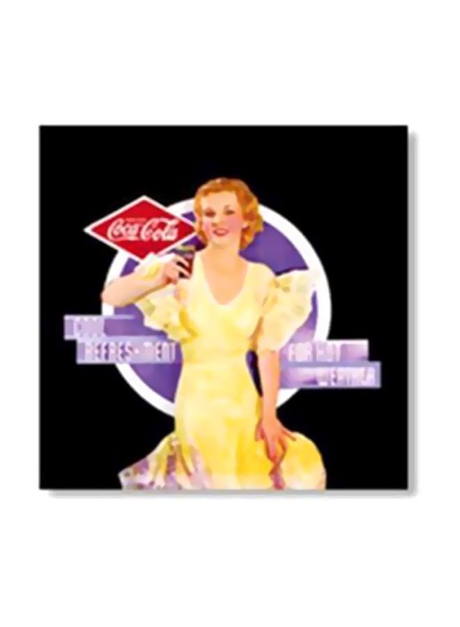 PHOTOBLOCK Decorative Wall Poster With Frame Yellow/Purple/Red 15x15cm