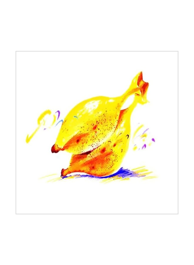 Decorative Wall Painting With Frame Yellow/Red/Blue 30x30cm