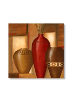 Decorative Wall Art With Frame Brown/Red 24x24cm