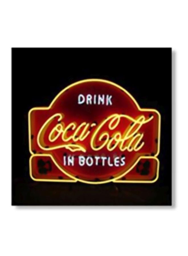 Decorative Wall Art With Frame Black/Red/Yellow 30x30cm