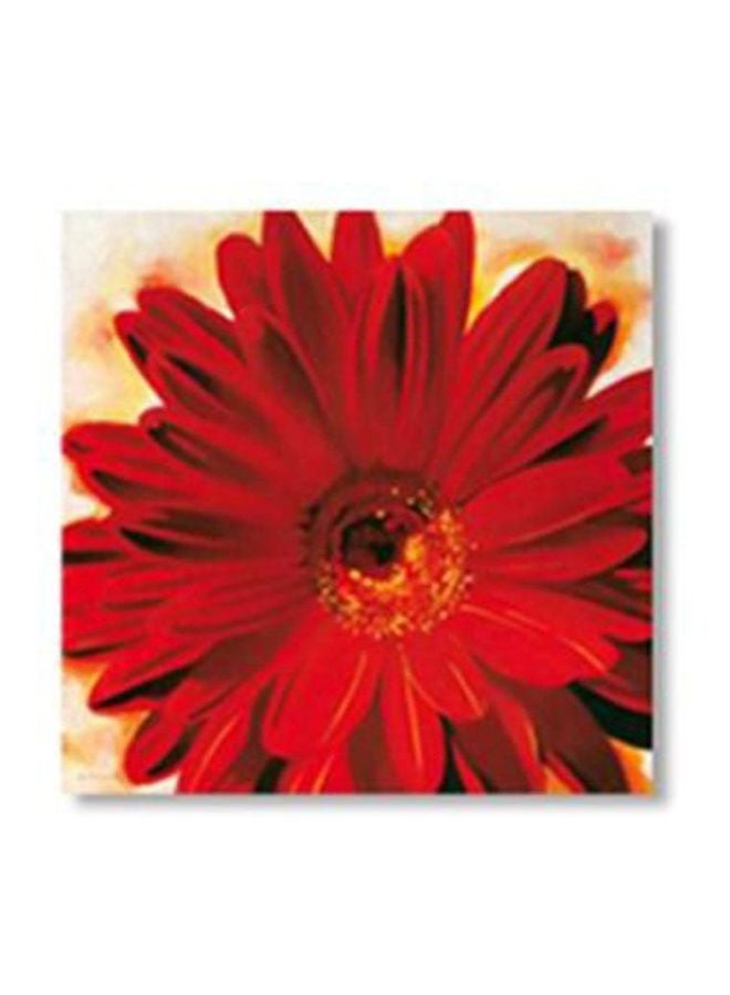 Decorative Wall Painting With Frame Red/Yellow 20x20cm