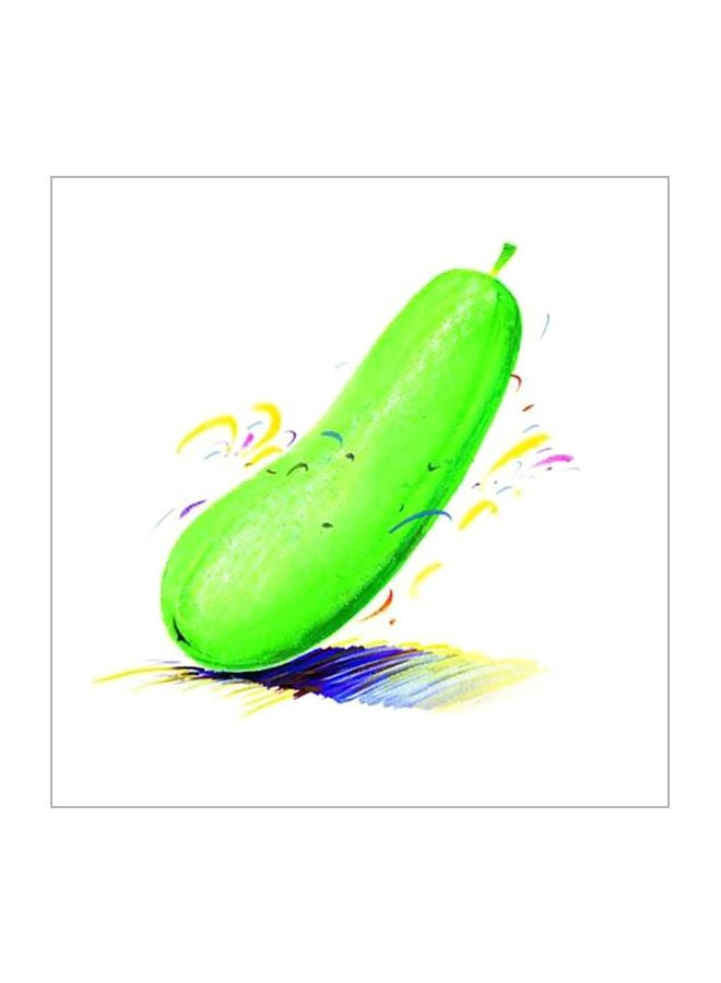 Decorative Wall Painting With Frame Green/Yellow/Blue 20x20cm