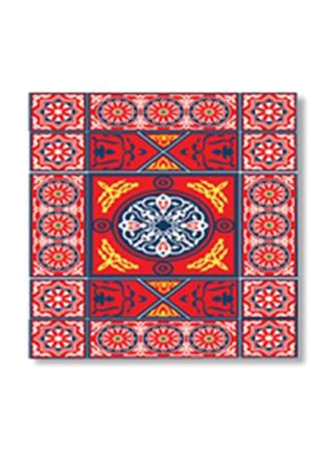 Decorative Wall Painting With Frame Red/Yellow/Blue 30x30cm