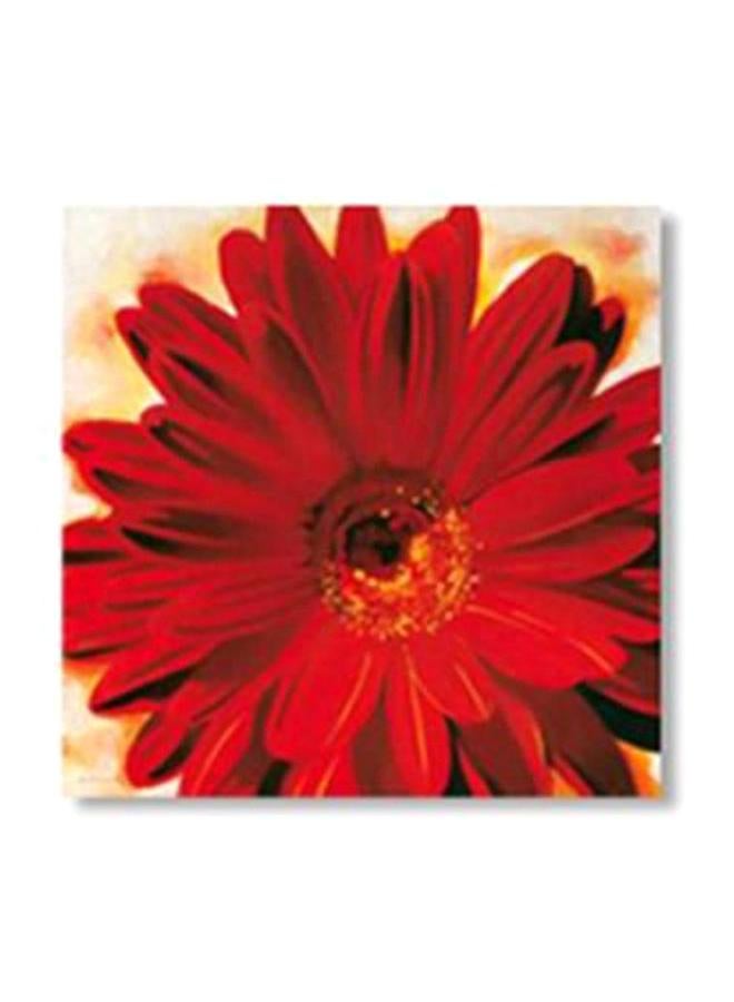 Decorative Wall Painting With Frame Red/Yellow 24x24cm