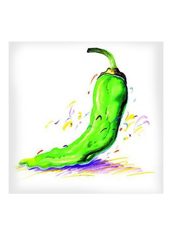 لوحة جدارية لتزيين الحائط مع إطار أخضر/أزرق 15x15سم