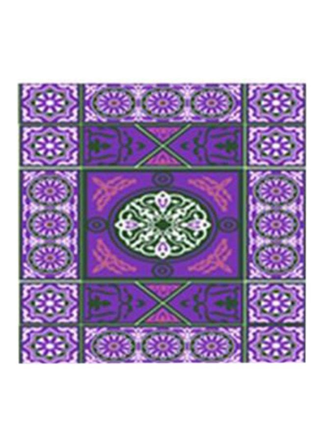 لوحة جدارية لتزيين الحائط مع إطار أبيض/وردي/أخضر 30x30سم