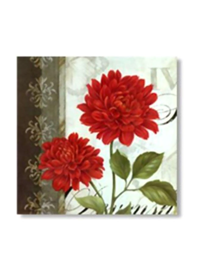 Decorative Wall Art With Frame Red/Green/white 15x15cm