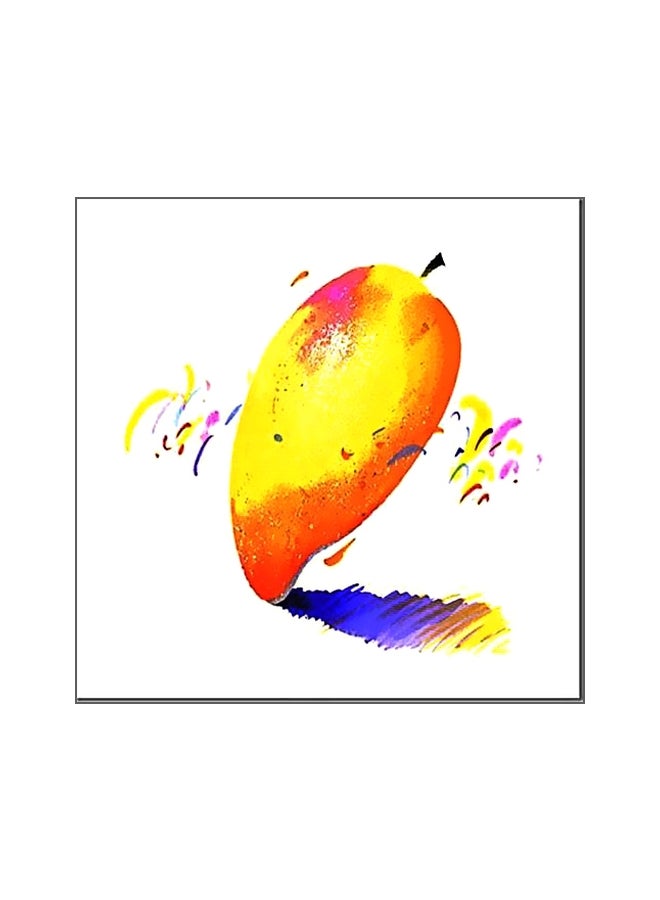 PHOTOBLOCK Decorative Wall Painting With Frame Yellow/Orange/Pink 34x34cm 