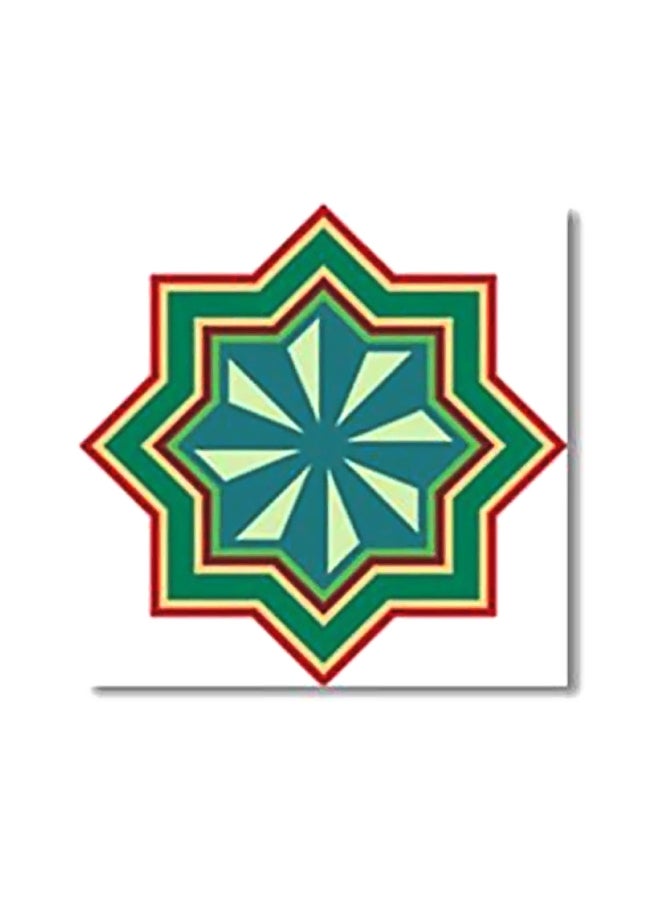 PHOTOBLOCK Decorative Wall Painting With Frame Green/Blue/Red 30x30cm 