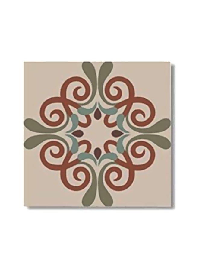 لوحة جدارية لتزيين الحائط مع إطار رمادي/بني/ أخضر 24x24سم