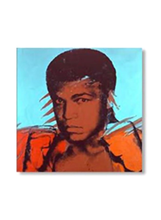 لوحة جدارية لتزيين الحائط مع إطار بني/ أسود/ أزرق 24x24سم