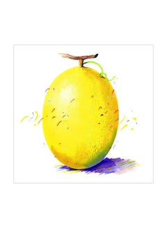 Decorative Wall Art With Frame Yellow/Brown/Blue 15x15cm