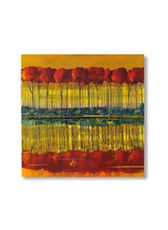 Decorative Wall Painting Red/Yellow/Green 20x20cm