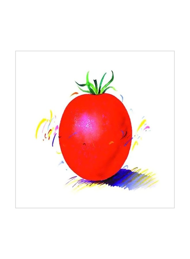 PHOTOBLOCK Decorative Wall Painting With Frame Red/Green/Yellow 24x24cm