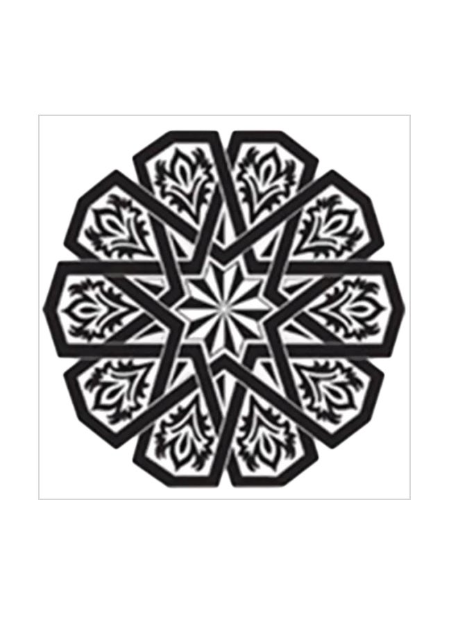 لوحة جدارية لتزيين الحائط مع إطار أسود/ أبيض 34x34سم