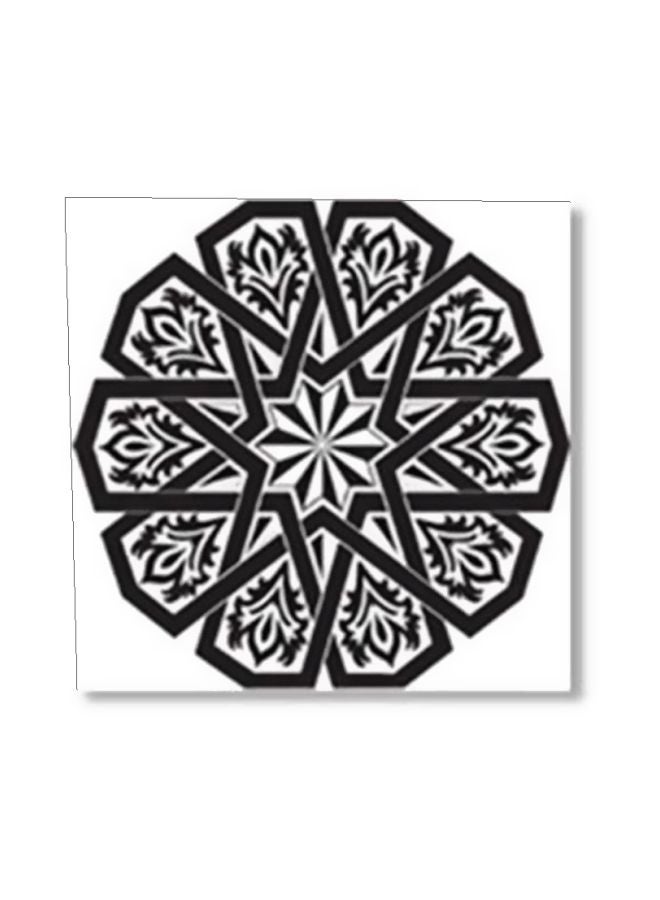 ستيكر فني لتزيين الحائط مع إطار أسود/ أبيض 30x30سم